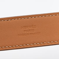 Hermes Gold and Nata Epsom Leather Collier de Chien 24 Bracelet