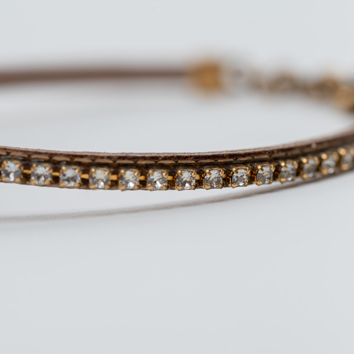 Gucci Crystal and Gold Double G Bracelet