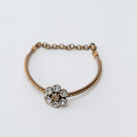 Gucci Crystal and Gold Double G Bracelet