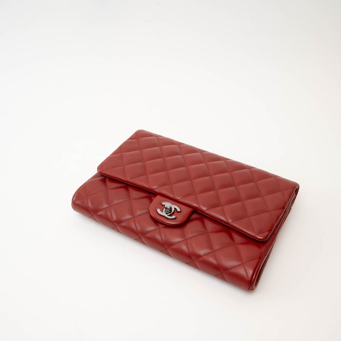 Pre-Loved Chanel™ Red Pebbled Leather Handbag