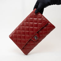 Pre-Loved Chanel™ Red Pebbled Leather Handbag