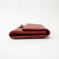 Pre-Loved Chanel™ Red Pebbled Leather Handbag