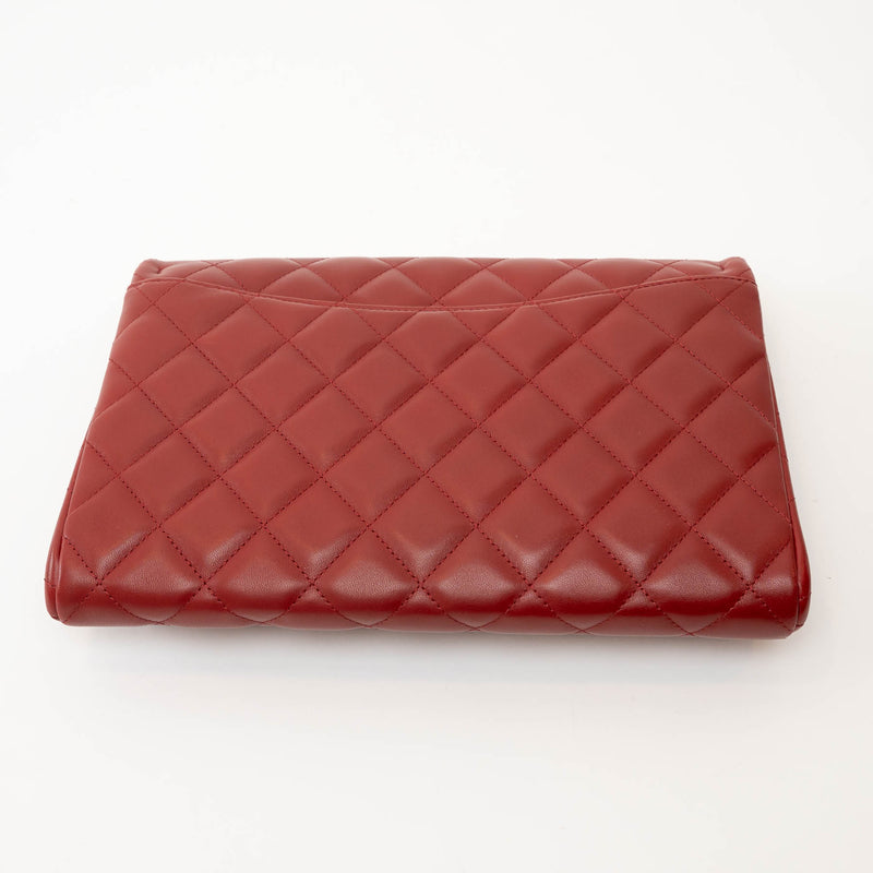 Pre-Loved Chanel™ Red Pebbled Leather Handbag