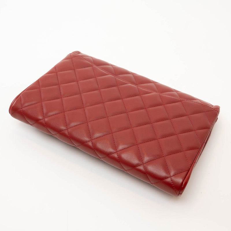 Pre-Loved Chanel™ Red Pebbled Leather Handbag
