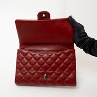 Pre-Loved Chanel™ Red Pebbled Leather Handbag