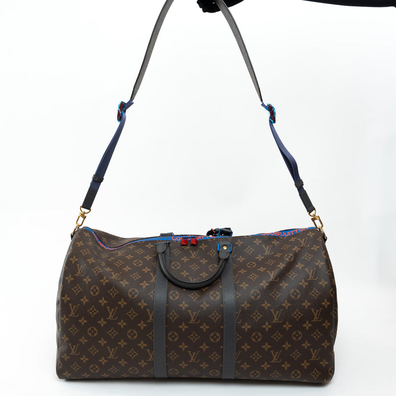 Louis Vuitton Brown Monogram Canvas Taiga Outdoor Keepall Bandouliere 55