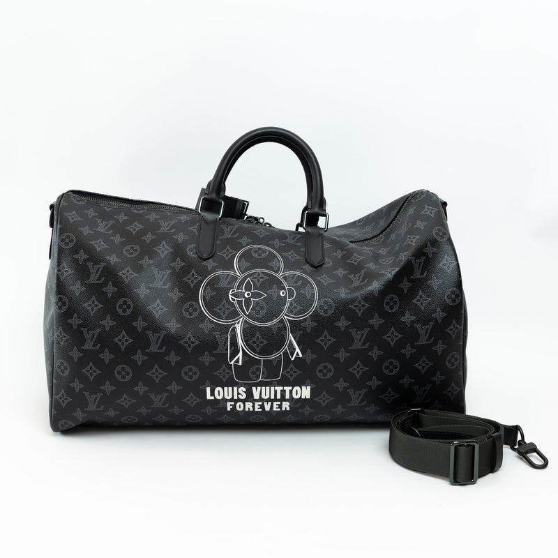 Louis Vuitton Black Monogram Canvas Vivienne Keepall 50