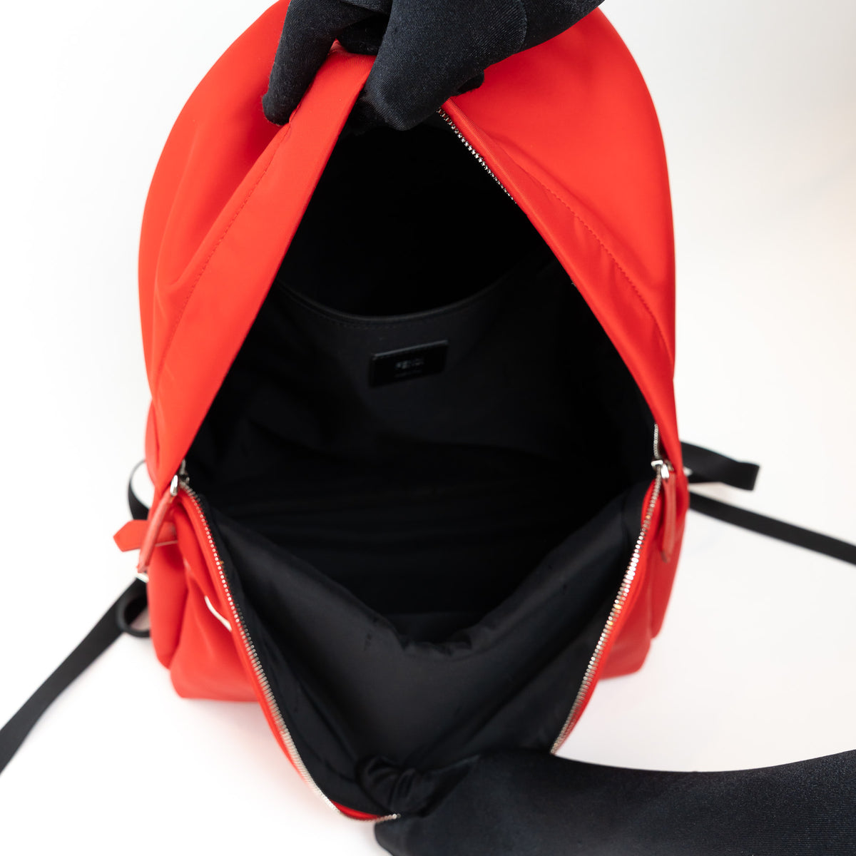 Fendi Red Nylon Monster Backpack