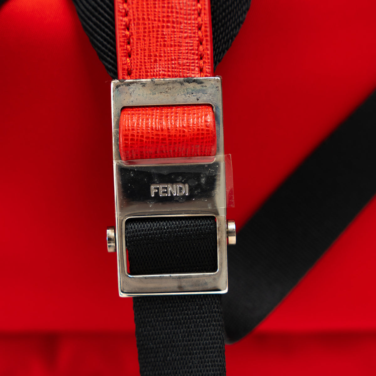Fendi Red Nylon Monster Backpack