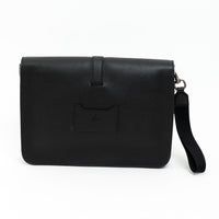 Gucci Black Grained Leather Medium Business Case