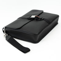 Gucci Black Grained Leather Medium Business Case