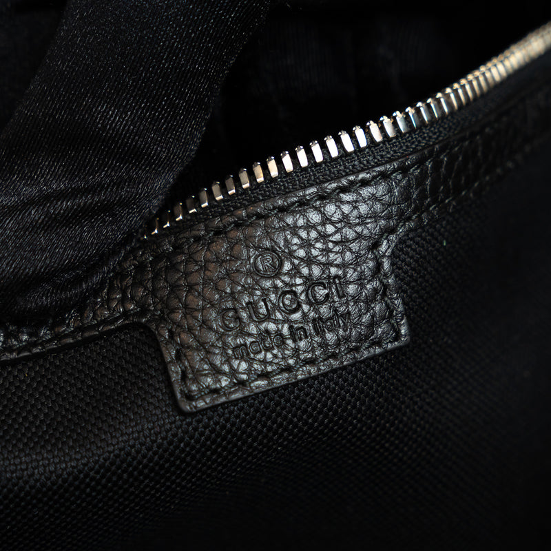 Gucci Black Grained Leather Medium Business Case