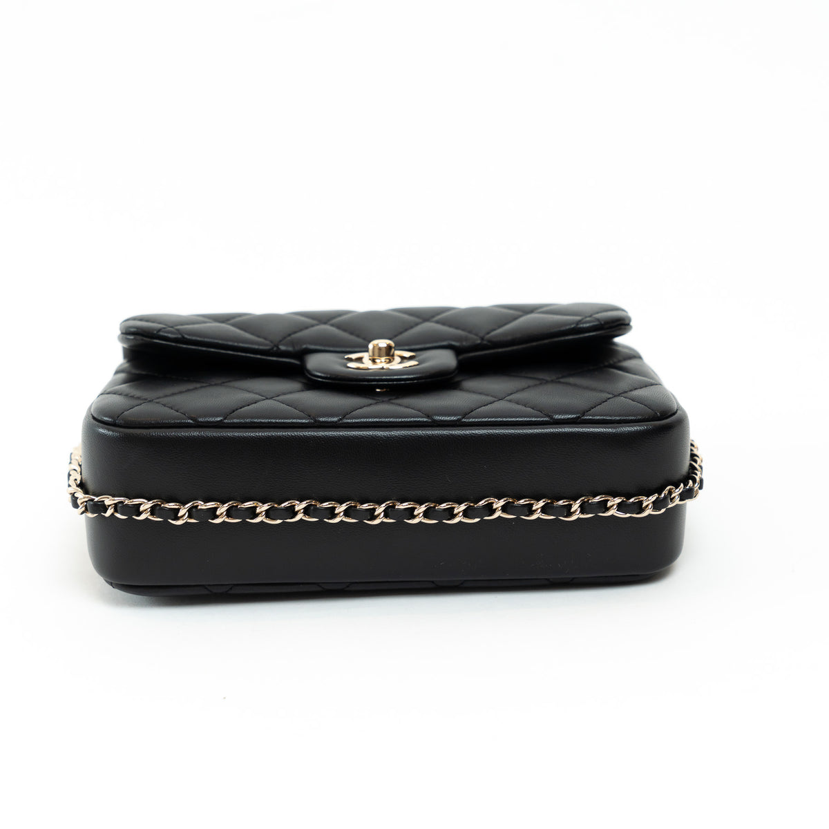 Pre-Loved Chanel™ Black Lambskin Leather My Precious Pearl Flap Bag