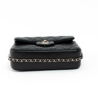Pre-Loved Chanel™ Black Lambskin Leather My Precious Pearl Flap Bag