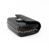 Pre-Loved Chanel™ Black Lambskin Leather My Precious Pearl Flap Bag