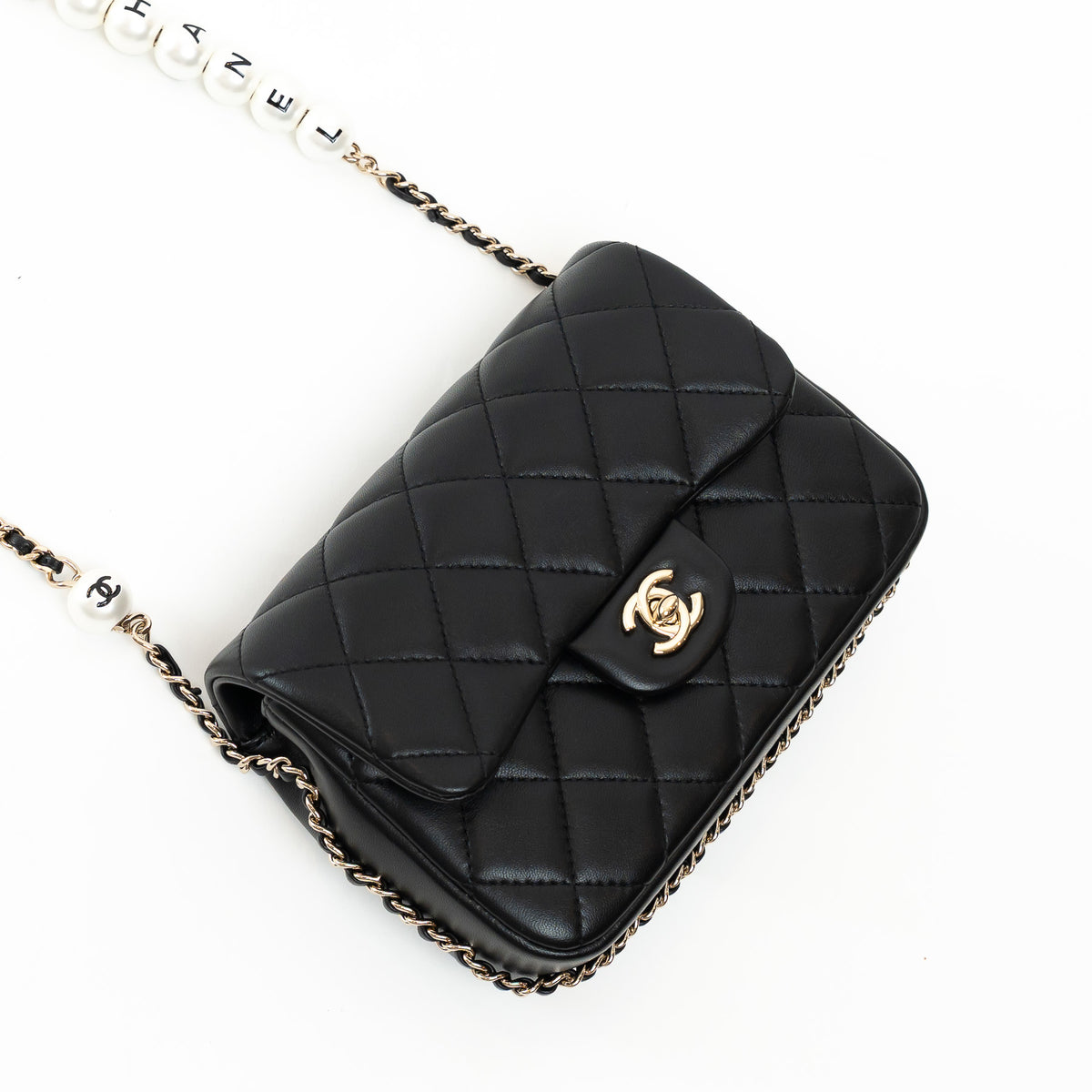 Pre-Loved Chanel™ Black Lambskin Leather My Precious Pearl Flap Bag