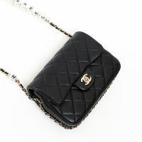Pre-Loved Chanel™ Black Lambskin Leather My Precious Pearl Flap Bag