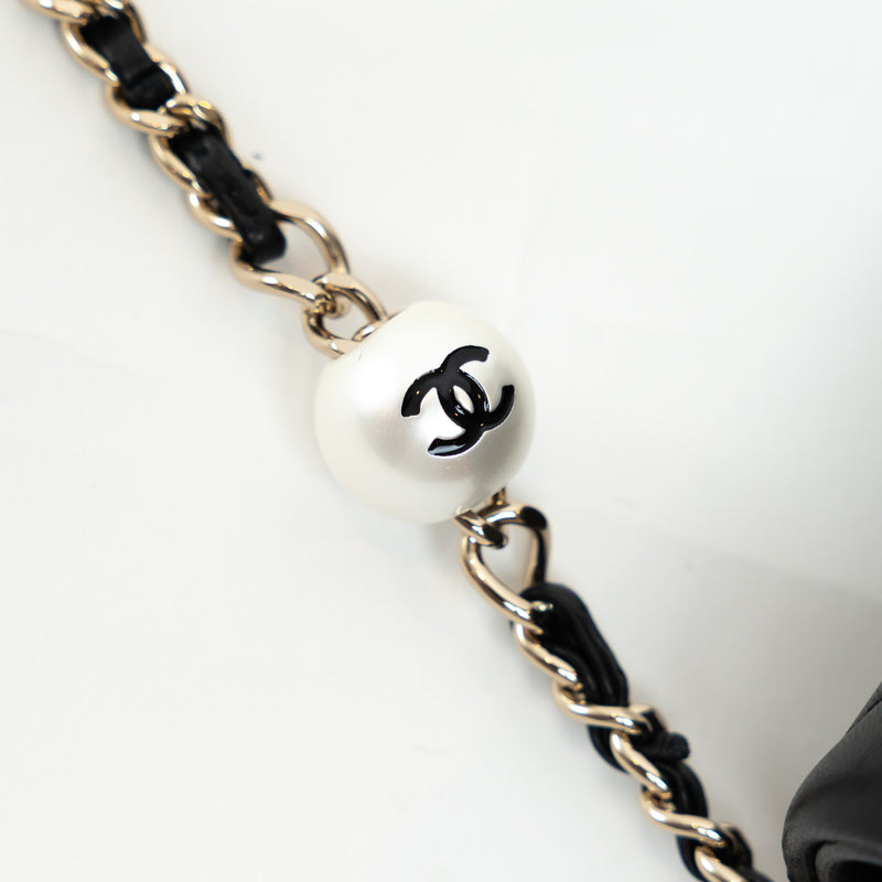 Pre-Loved Chanel™ Black Lambskin Leather My Precious Pearl Flap Bag