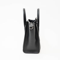 Celine Black Calfskin Leather Lizard Skin Nano Handbag