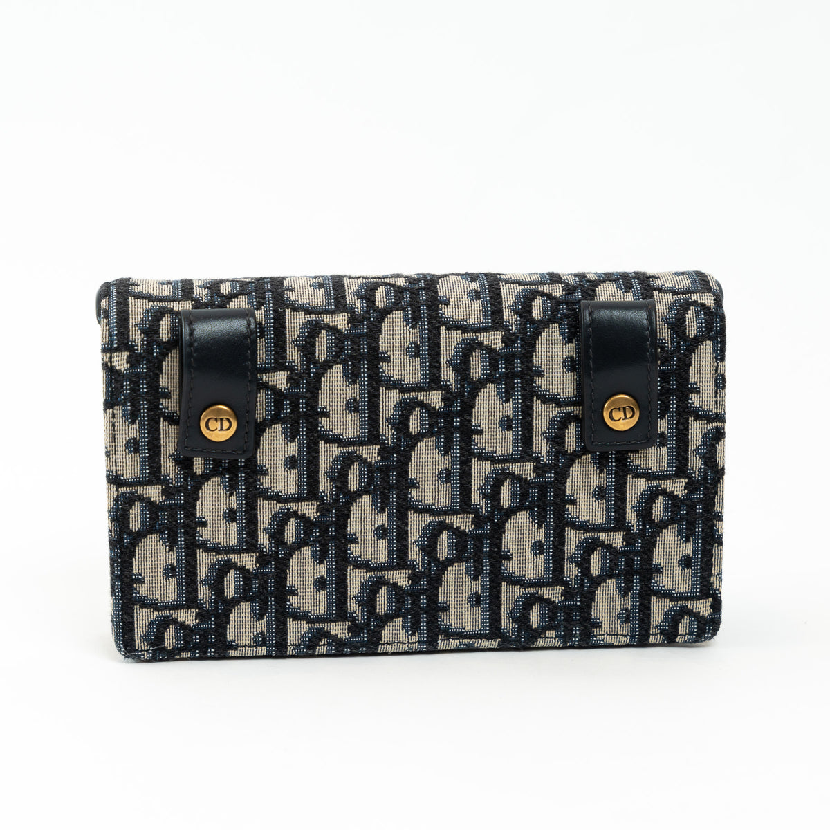Dior Ecru and Blue Oblique Canvas Belt Bag