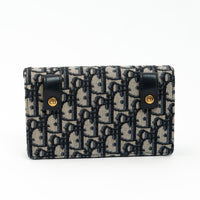 Dior Ecru and Blue Oblique Canvas Belt Bag