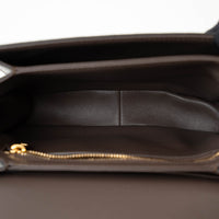 Celine White Gradient Lizard Skin Teen Triomphe Flap Bag