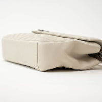 YSL Cream Chevron Quilted Leather Matelasse Medium College bag