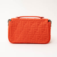 Fendi Coral Canvas Small Baguette Shoulder Bag