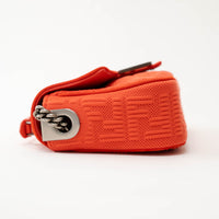 Fendi Coral Canvas Small Baguette Shoulder Bag
