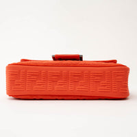 Fendi Coral Canvas Small Baguette Shoulder Bag