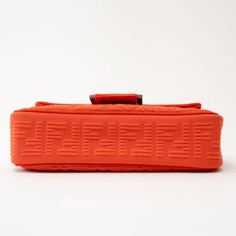 Fendi Coral Canvas Small Baguette Shoulder Bag