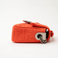 Fendi Coral Canvas Small Baguette Shoulder Bag