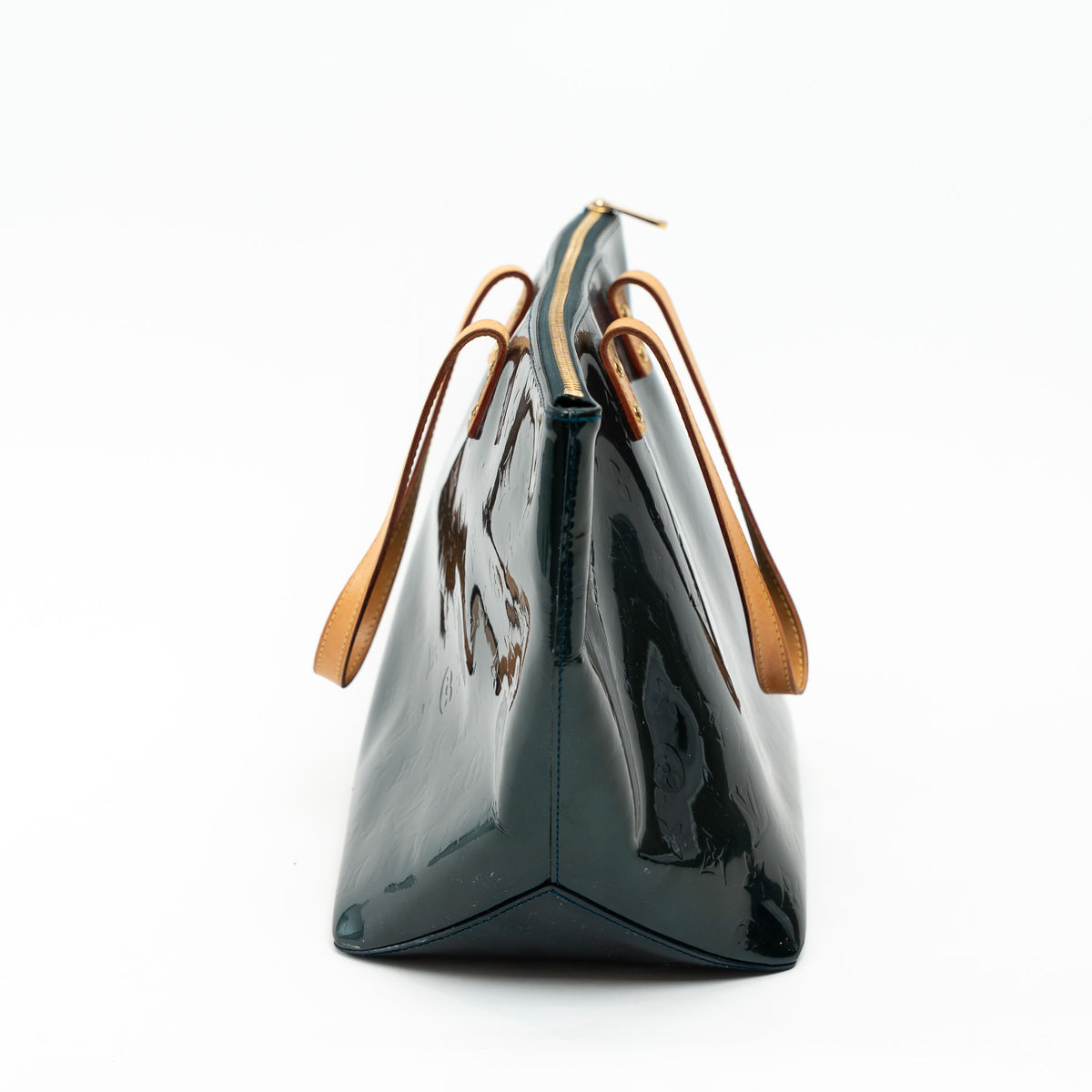 Louis Vuitton Green Vernis Monogram Leather Bellevue GM Tote