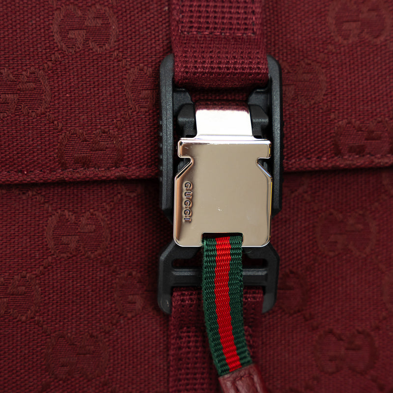 Gucci Burgundy GG Supreme Monogram Canvas Messenger Bag