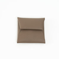 Hermes Etoupe Epsom Leather Bastia Coin Pouch