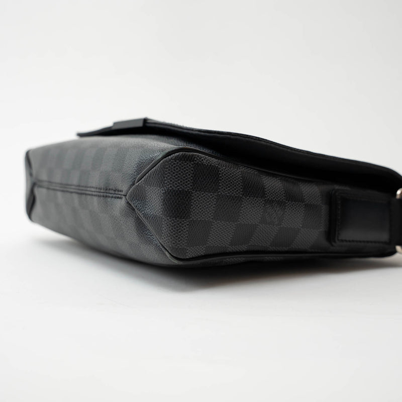 Louis Vuitton Black Damier Graphite Canvas District PM Messenger Bag