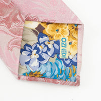 Kenzo Pink Silk Floral Tie