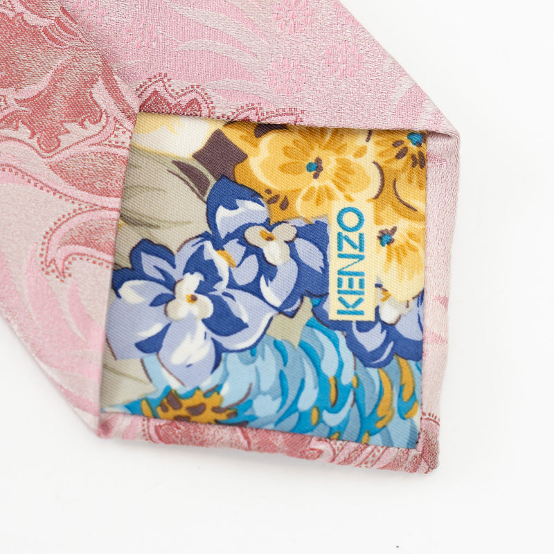 Kenzo Pink Silk Floral Tie