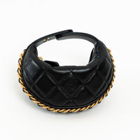 Pre-Loved Chanel™ Black Lambskin Leather Mini Pouch
