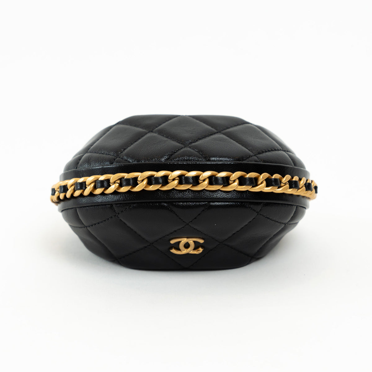 Pre-Loved Chanel™ Black Lambskin Leather Mini Pouch