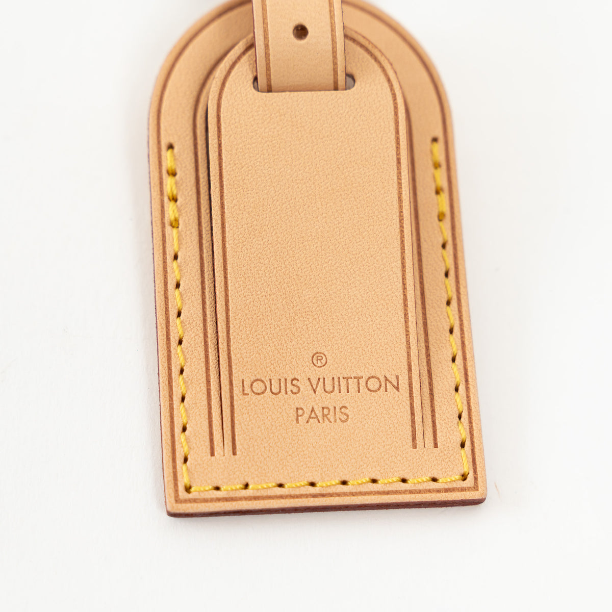 Louis Vuitton Grained Leather Luggage Tag