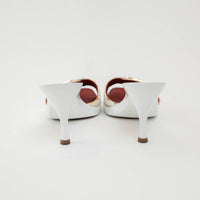 Louis Vuitton White Multicolour Monogram Coated Canvas Sandals Size 36.5