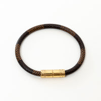 Louis Vuitton Damier Ebene Canvas Keep It Bracelet