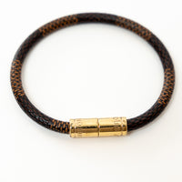Louis Vuitton Damier Ebene Canvas Keep It Bracelet
