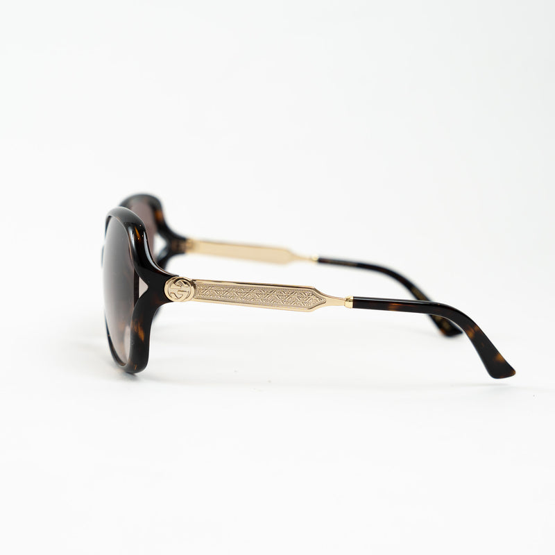 Gucci Tortoise Square Frame Sunglasses