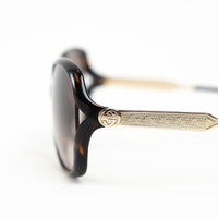 Gucci Tortoise Square Frame Sunglasses