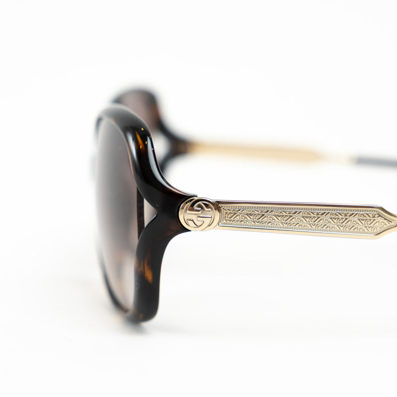 Gucci Tortoise Square Frame Sunglasses