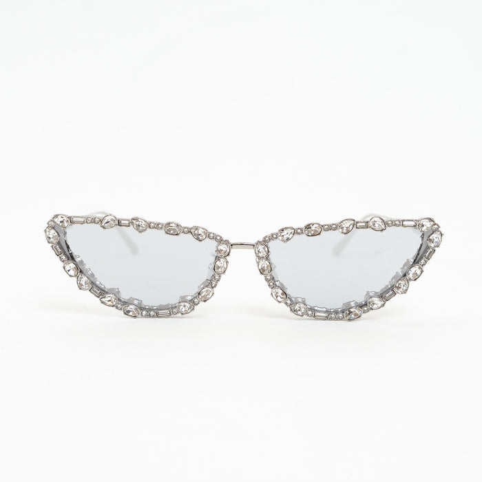 Dior Silver Crystal Embellished Miss Dior B1U Cateye Sunglasses