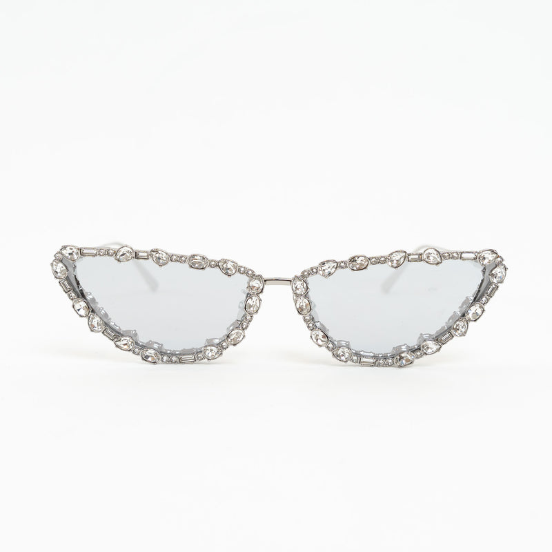 Dior Silver Crystal Embellished Miss Dior B1U Cateye Sunglasses