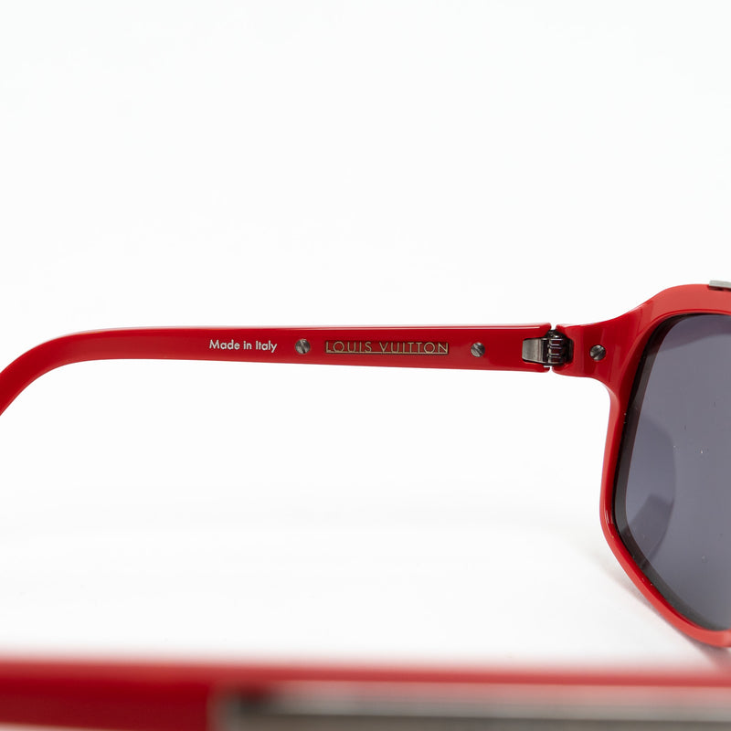 Louis Vuitton Gunmetal Red Evidence Sunglasses